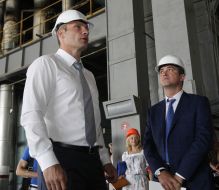 Vitaliy Klichko during an inspection of CHP-5