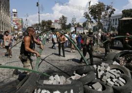 Cleaning on Independence Square