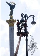 Restoration of lighting on Maidan Nezalezhnosti