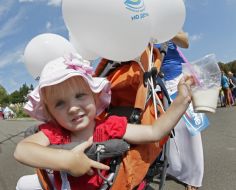 A child at the "Ukrainian Milk Day"
