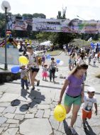 People at the festival "Ukrainian Milk Day"