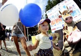 A child at the "Ukrainian Milk Day"