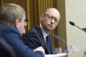 Pavel Klimkin, Vladimir Groysman and Arseniy Yatsenyuk
