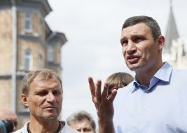 Vitali Klitschko and Oleg Skripka