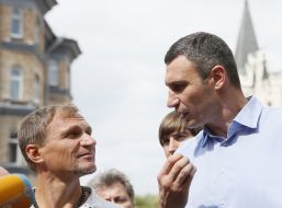 Vitali Klitschko and Oleg Skripka