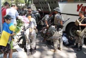 Soldiers of special battalion "Nikolaev"