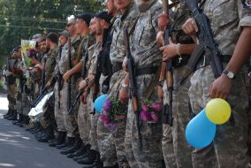 Soldiers of special battalion "Nikolaev"