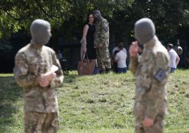 Бойцы батальона "Азов" 