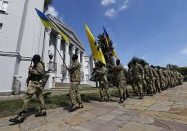 Бойцы батальона "Азов" 