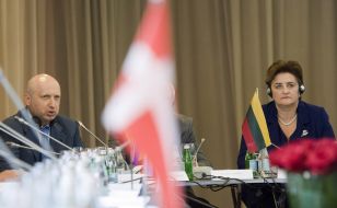 Aleksandr Turchinov and Loreta Grauzhinene