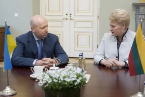 Aleksandr Turchinov and Dalia Grybauskaite