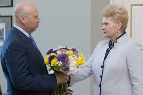 Aleksandr Turchinov and Dalia Grybauskaite