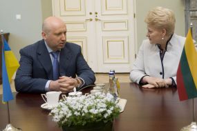 Aleksandr Turchinov and Dalia Grybauskaite