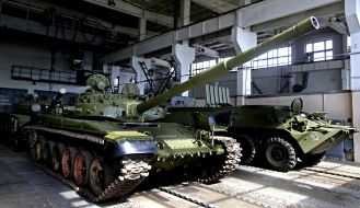 Modernized tank T-72 and BTR-3E
