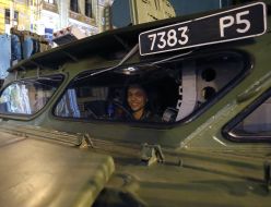 Military parade rehearsal