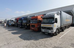 Trucks with humanitarian aid