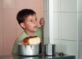 The boy in the kitchen