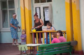 Refugees in the camp "Yastrubok"