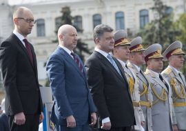 Арсеній Яценюк, Олександр Турчинов та Петро Порошенко
