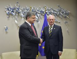 Petr Poroshenko and Herman Van Rompuy