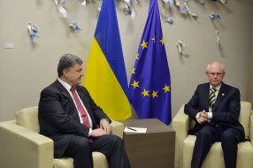 Petr Poroshenko and Herman Van Rompuy