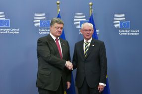 Petr Poroshenko and Herman Van Rompuy
