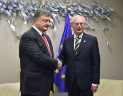 Petr Poroshenko and Herman Van Rompuy