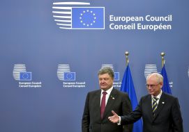 Petr Poroshenko and Herman Van Rompuy