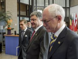 Petr Poroshenko and Herman Van Rompuy