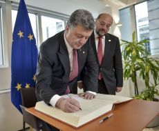 Petr Poroshenko and Martin Schulz