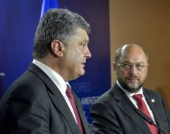 Petr Poroshenko and Martin Schulz