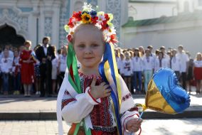 Girl in Ukrainian national costume