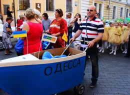 Participant of Babies Stroller Parade