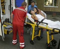 Transporting the wounded soldier