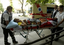 Transporting the wounded soldier