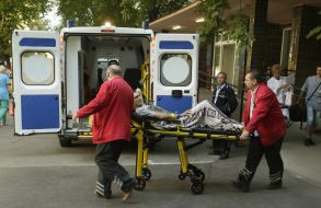 Transporting the wounded soldier