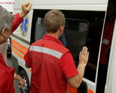 Transporting the wounded soldier