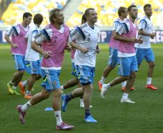 Открытая тренировка сборной Украины по футболу