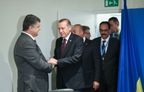 Petr Poroshenko and Recep Tayyip Erdogan