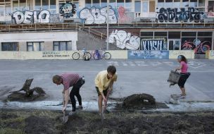 Суботник на київському велотреку