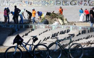 Суботник на київському велотреку