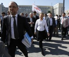 Yulia Tymoshenko and Sergey Vlasenko