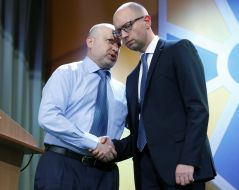 Arseniy Yatsenyuk and Aleksandr Turchinov