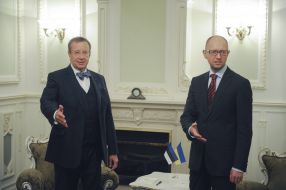 Арсеній Яценюк і Тоомас Хендрік Ільвес