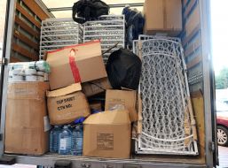 Gathering of humanitarian aid