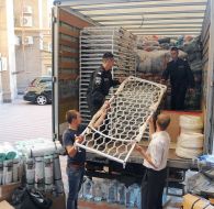 Gathering of humanitarian aid