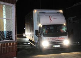 Truck with humanitarian aid