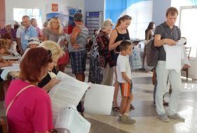 Polling station in Sevastopol