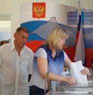 Polling station in Sevastopol