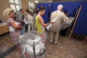 Polling station in Sevastopol